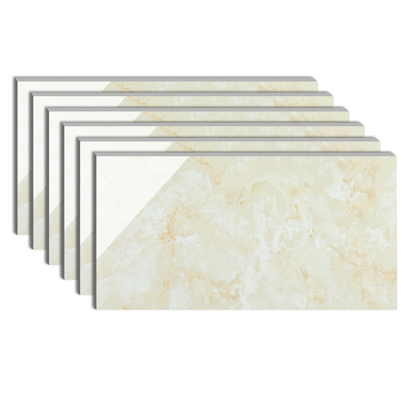 Waterproof Square Wall Tile Straight Edge Modern Style Wall Tile Light Yellow White 16"L x 31"W x 0.4"H Clearhalo 'Floor Tiles & Wall Tiles' 'floor_tiles_wall_tiles' 'Flooring 'Home Improvement' 'home_improvement' 'home_improvement_floor_tiles_wall_tiles' Walls and Ceiling' 7165727