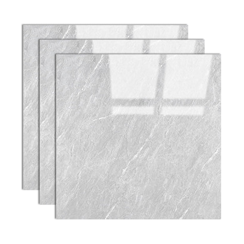 Modern Style Square Floor Tile Waterproof Straight Edge Polished Floor Tile Grey Clearhalo 'Floor Tiles & Wall Tiles' 'floor_tiles_wall_tiles' 'Flooring 'Home Improvement' 'home_improvement' 'home_improvement_floor_tiles_wall_tiles' Walls and Ceiling' 7165731