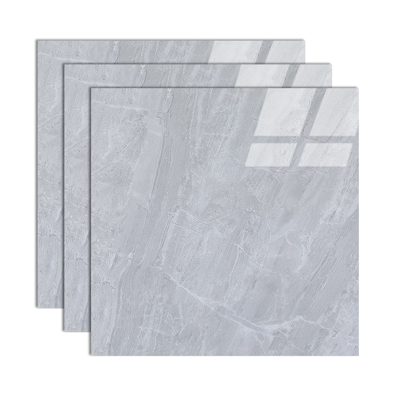 Modern Style Square Floor Tile Waterproof Straight Edge Polished Floor Tile Light Gray Clearhalo 'Floor Tiles & Wall Tiles' 'floor_tiles_wall_tiles' 'Flooring 'Home Improvement' 'home_improvement' 'home_improvement_floor_tiles_wall_tiles' Walls and Ceiling' 7165740