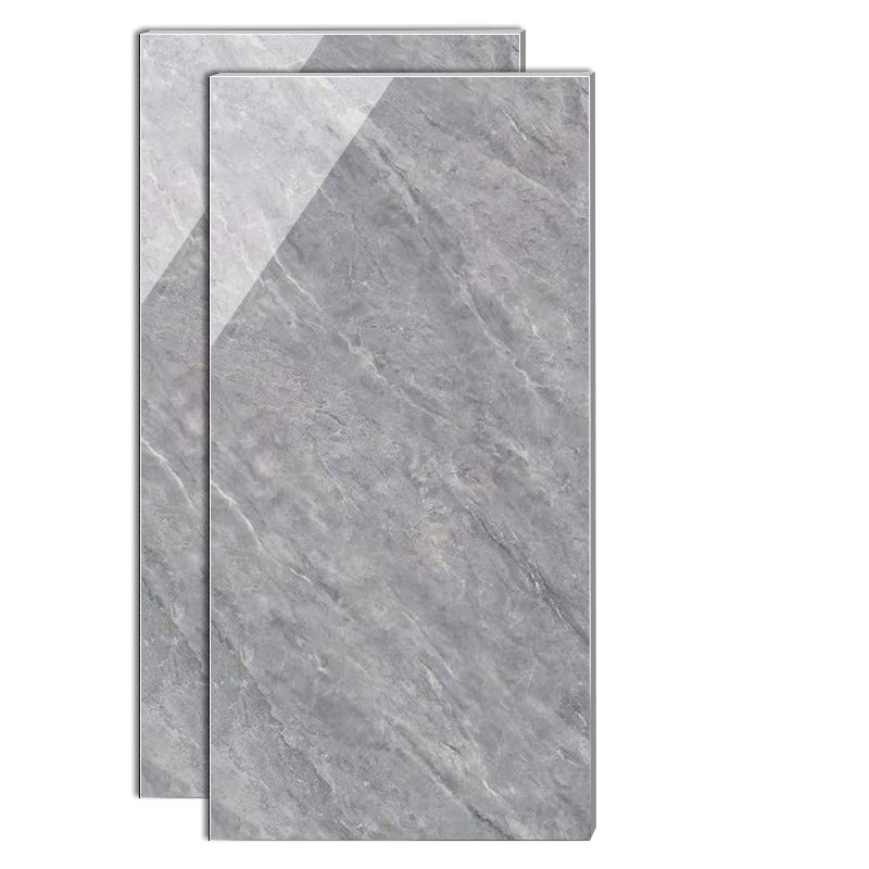 Modern Style Rectangle Floor Tile Waterproof Straight Edge Polished Floor Tile Light Gray-Black Clearhalo 'Floor Tiles & Wall Tiles' 'floor_tiles_wall_tiles' 'Flooring 'Home Improvement' 'home_improvement' 'home_improvement_floor_tiles_wall_tiles' Walls and Ceiling' 7165776