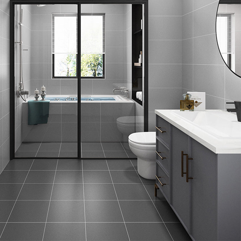 Pure Color Waterproof Floor Tile Straight Edge Rectangle Modern Style Floor Tile Clearhalo 'Floor Tiles & Wall Tiles' 'floor_tiles_wall_tiles' 'Flooring 'Home Improvement' 'home_improvement' 'home_improvement_floor_tiles_wall_tiles' Walls and Ceiling' 7165935