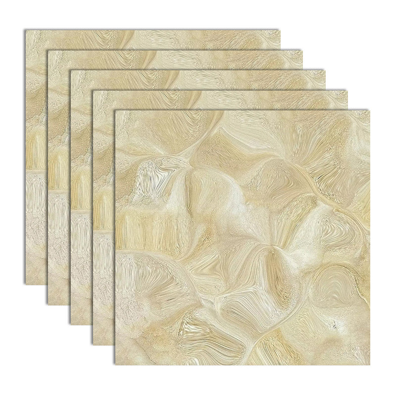 Contemporary Style Floor Tile Straight Edge Square Waterproof Floor Tile Beige Clearhalo 'Floor Tiles & Wall Tiles' 'floor_tiles_wall_tiles' 'Flooring 'Home Improvement' 'home_improvement' 'home_improvement_floor_tiles_wall_tiles' Walls and Ceiling' 7165970