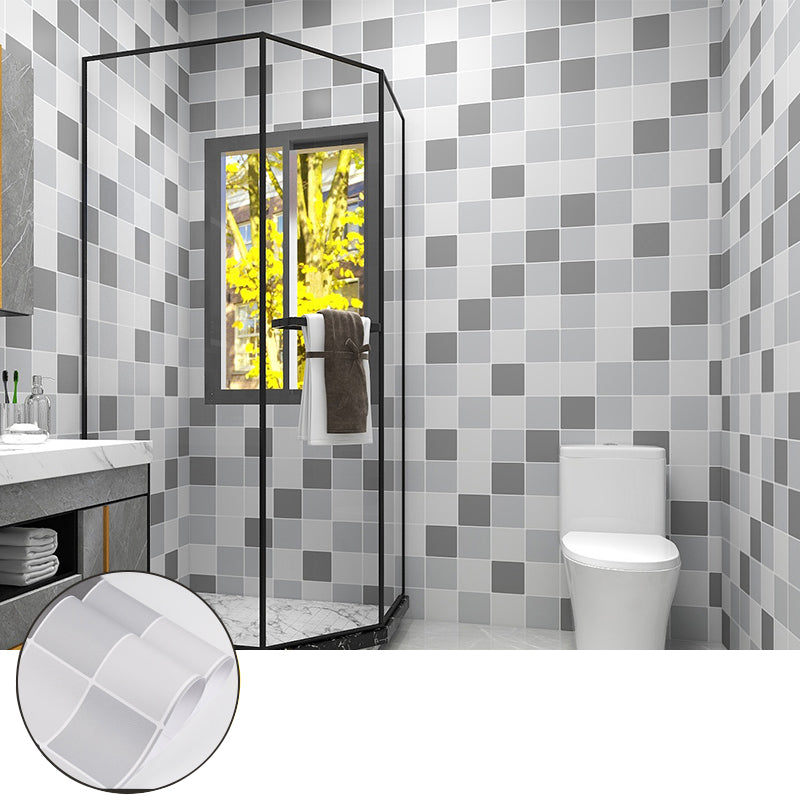 Square Grid Mosaic Tile Waterproof Peel and Stick Tile for Backsplash Wall Light Gray Clearhalo 'Flooring 'Home Improvement' 'home_improvement' 'home_improvement_peel_stick_blacksplash' 'Peel & Stick Backsplash Tile' 'peel_stick_blacksplash' 'Walls & Ceilings' Walls and Ceiling' 7165995
