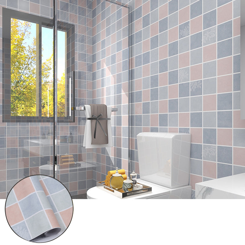 Square Grid Mosaic Tile Waterproof Peel and Stick Tile for Backsplash Wall Gray-Blue Clearhalo 'Flooring 'Home Improvement' 'home_improvement' 'home_improvement_peel_stick_blacksplash' 'Peel & Stick Backsplash Tile' 'peel_stick_blacksplash' 'Walls & Ceilings' Walls and Ceiling' 7165999