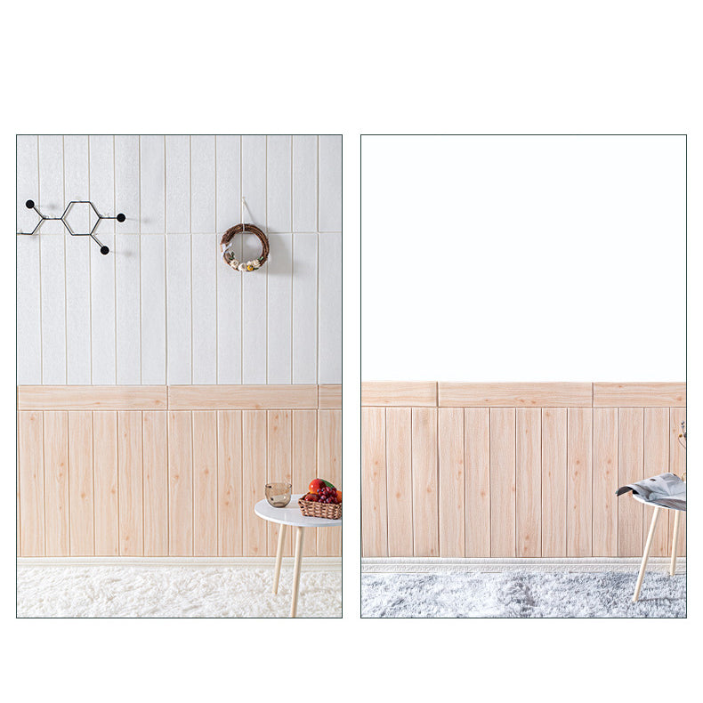 Modern Indoor Wall Tile Peel and Press Waterproof Wall Tile with Wood Look Clearhalo 'Flooring 'Home Improvement' 'home_improvement' 'home_improvement_wall_paneling' 'Wall Paneling' 'wall_paneling' 'Walls & Ceilings' Walls and Ceiling' 7166436