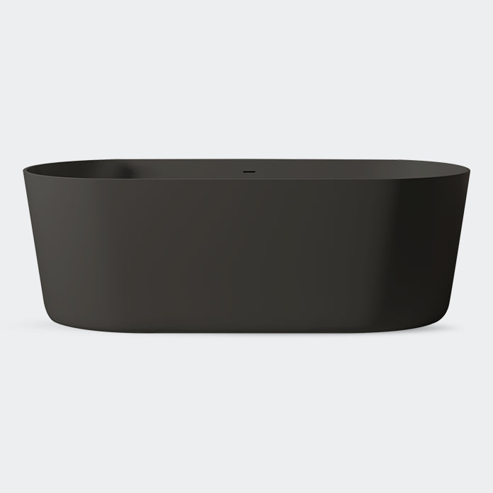 Antique Finish Oval Soaking Bathtub Back to Wall Modern Bath Tub Black Clearhalo 'Bathroom Remodel & Bathroom Fixtures' 'Bathtubs' 'Home Improvement' 'home_improvement' 'home_improvement_bathtubs' 'Showers & Bathtubs' 7174325