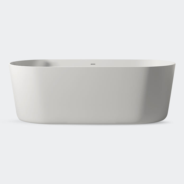 Antique Finish Oval Soaking Bathtub Back to Wall Modern Bath Tub White Clearhalo 'Bathroom Remodel & Bathroom Fixtures' 'Bathtubs' 'Home Improvement' 'home_improvement' 'home_improvement_bathtubs' 'Showers & Bathtubs' 7174328