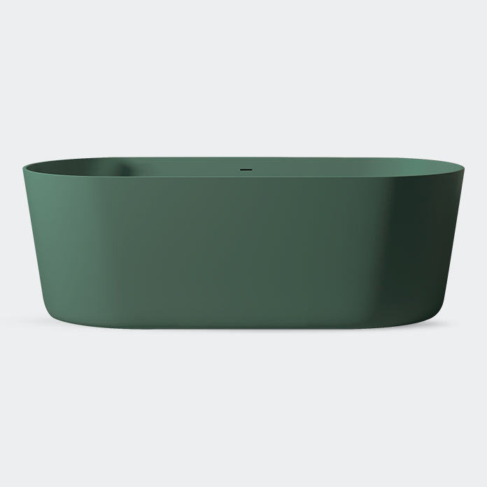 Antique Finish Oval Soaking Bathtub Back to Wall Modern Bath Tub Green Clearhalo 'Bathroom Remodel & Bathroom Fixtures' 'Bathtubs' 'Home Improvement' 'home_improvement' 'home_improvement_bathtubs' 'Showers & Bathtubs' 7174332