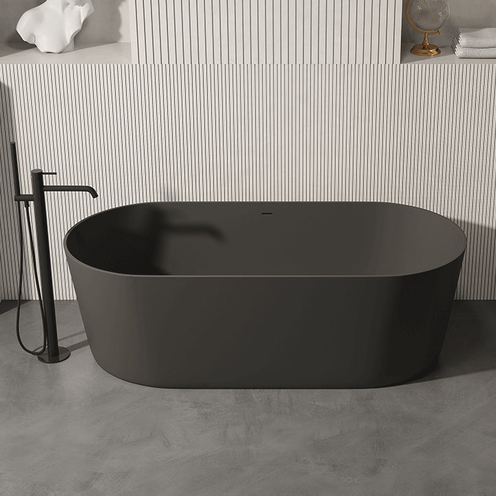 Antique Finish Oval Soaking Bathtub Back to Wall Modern Bath Tub Clearhalo 'Bathroom Remodel & Bathroom Fixtures' 'Bathtubs' 'Home Improvement' 'home_improvement' 'home_improvement_bathtubs' 'Showers & Bathtubs' 7174336