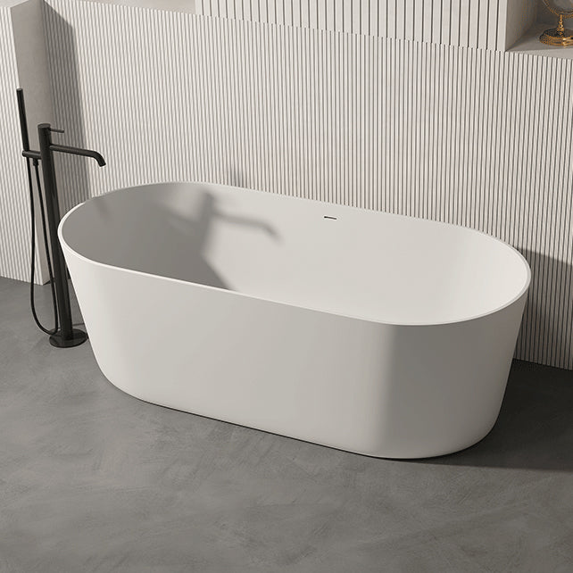 Antique Finish Oval Soaking Bathtub Back to Wall Modern Bath Tub Clearhalo 'Bathroom Remodel & Bathroom Fixtures' 'Bathtubs' 'Home Improvement' 'home_improvement' 'home_improvement_bathtubs' 'Showers & Bathtubs' 7174337