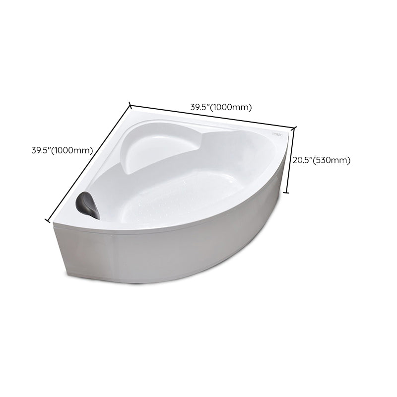 Flat Bottom Soaking Bathtub Antique Finish Corner Modern Bath Tub Clearhalo 'Bathroom Remodel & Bathroom Fixtures' 'Bathtubs' 'Home Improvement' 'home_improvement' 'home_improvement_bathtubs' 'Showers & Bathtubs' 7174479