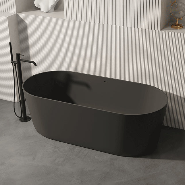 Oval Antique Finish Soaking Bathtub Back to Wall Modern Bath Tub Clearhalo 'Bathroom Remodel & Bathroom Fixtures' 'Bathtubs' 'Home Improvement' 'home_improvement' 'home_improvement_bathtubs' 'Showers & Bathtubs' 7174541