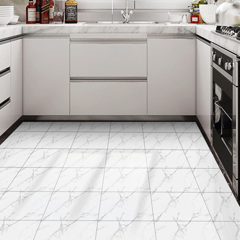 Peel & Stick Vinyl Flooring Smooth Marble Look Vinyl Flooring with Waterproof White Clearhalo 'Flooring 'Home Improvement' 'home_improvement' 'home_improvement_vinyl_flooring' 'Vinyl Flooring' 'vinyl_flooring' Walls and Ceiling' 7181955