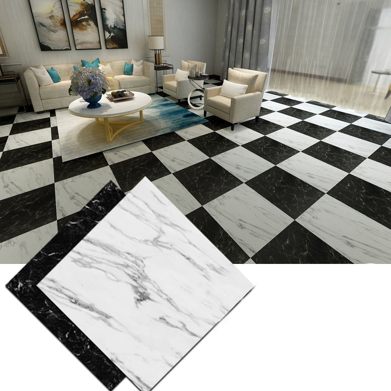 Low Gloss Vinyl Flooring Peel & Stick Stone Look Vinyl Flooring White/ Black/ Gray Clearhalo 'Flooring 'Home Improvement' 'home_improvement' 'home_improvement_vinyl_flooring' 'Vinyl Flooring' 'vinyl_flooring' Walls and Ceiling' 7182018