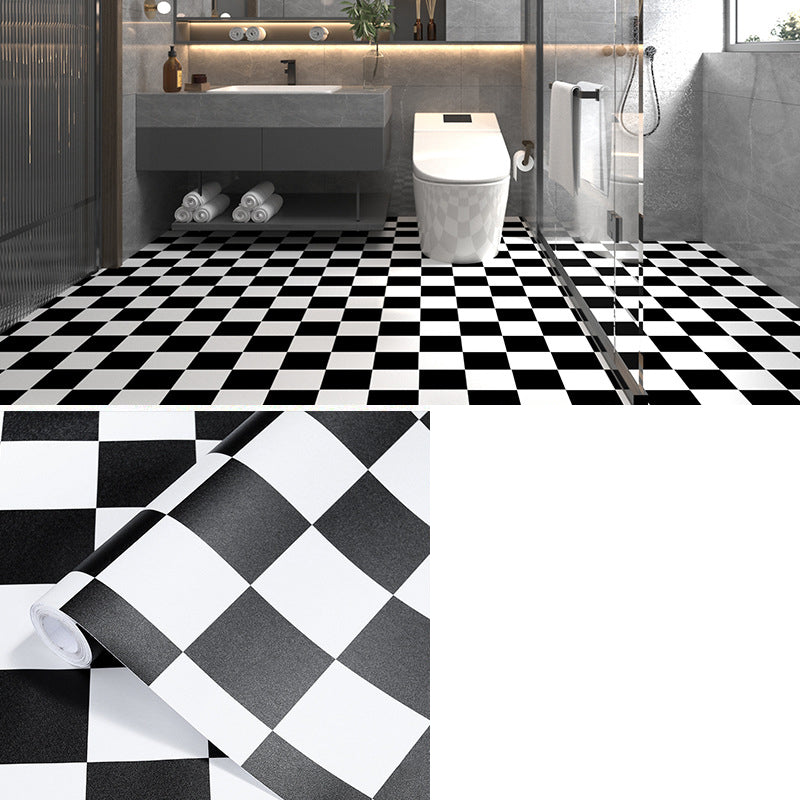 Multi-Tonal Style PVC Flooring Peel and Stick PVC Flooring with Waterproof Black/ White Plaid Clearhalo 'Flooring 'Home Improvement' 'home_improvement' 'home_improvement_vinyl_flooring' 'Vinyl Flooring' 'vinyl_flooring' Walls and Ceiling' 7182110