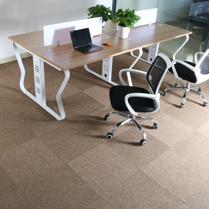 Indoor Carpet Tiles Square Pattern Multi Level Loop Peel and Stick Carpet Tiles Light Khaki Clearhalo 'Carpet Tiles & Carpet Squares' 'carpet_tiles_carpet_squares' 'Flooring 'Home Improvement' 'home_improvement' 'home_improvement_carpet_tiles_carpet_squares' Walls and Ceiling' 7182226