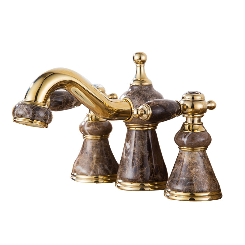 Widespread Bathroom Faucet Low Arc 3 Holes Lever Handles Faucet Clearhalo 'bathroom_sink_faucets' 'Conjunta de Baño y Conjunta de Grifo' 'Coronamiento de Baño y Dispositivo de Baño' 'Grifo del lavabo del baño' 'Hogar' 'home_improvement' 'home_improvement_bathroom_sink_faucets' 'Mejoras para el hogar' 7182353