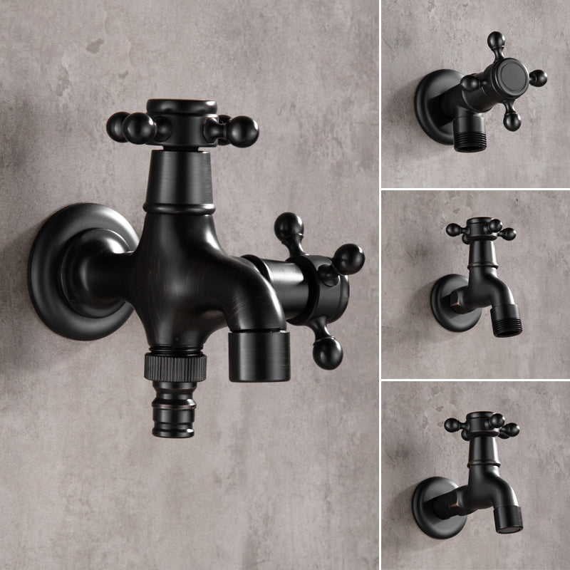 Widespread Bathroom Sink Faucet Wall Mounted Cross Handle Faucet Clearhalo 'Bathroom Remodel & Bathroom Fixtures' 'Bathroom Sink Faucets' 'Bathroom Sinks & Faucet Components' 'bathroom_sink_faucets' 'Home Improvement' 'home_improvement' 'home_improvement_bathroom_sink_faucets' 7182406