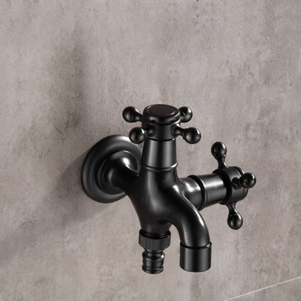 Widespread Bathroom Sink Faucet Wall Mounted Cross Handle Faucet Clearhalo 'Bathroom Remodel & Bathroom Fixtures' 'Bathroom Sink Faucets' 'Bathroom Sinks & Faucet Components' 'bathroom_sink_faucets' 'Home Improvement' 'home_improvement' 'home_improvement_bathroom_sink_faucets' 7182417