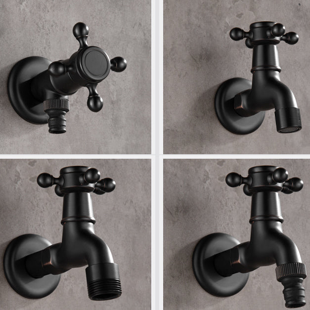 Widespread Bathroom Sink Faucet Wall Mounted Cross Handle Faucet Clearhalo 'Bathroom Remodel & Bathroom Fixtures' 'Bathroom Sink Faucets' 'Bathroom Sinks & Faucet Components' 'bathroom_sink_faucets' 'Home Improvement' 'home_improvement' 'home_improvement_bathroom_sink_faucets' 7182420