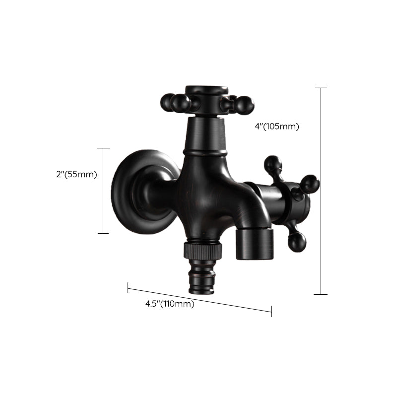 Widespread Bathroom Sink Faucet Wall Mounted Cross Handle Faucet Clearhalo 'Bathroom Remodel & Bathroom Fixtures' 'Bathroom Sink Faucets' 'Bathroom Sinks & Faucet Components' 'bathroom_sink_faucets' 'Home Improvement' 'home_improvement' 'home_improvement_bathroom_sink_faucets' 7182427