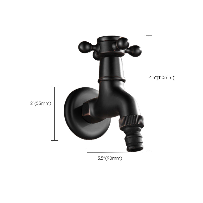 Widespread Bathroom Sink Faucet Wall Mounted Cross Handle Faucet Clearhalo 'Bathroom Remodel & Bathroom Fixtures' 'Bathroom Sink Faucets' 'Bathroom Sinks & Faucet Components' 'bathroom_sink_faucets' 'Home Improvement' 'home_improvement' 'home_improvement_bathroom_sink_faucets' 7182428