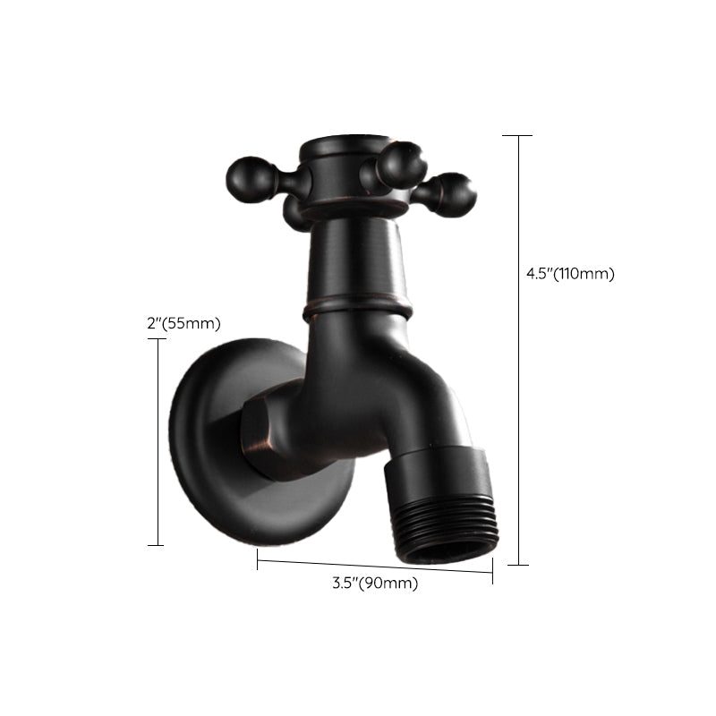 Widespread Bathroom Sink Faucet Wall Mounted Cross Handle Faucet Clearhalo 'Bathroom Remodel & Bathroom Fixtures' 'Bathroom Sink Faucets' 'Bathroom Sinks & Faucet Components' 'bathroom_sink_faucets' 'Home Improvement' 'home_improvement' 'home_improvement_bathroom_sink_faucets' 7182429