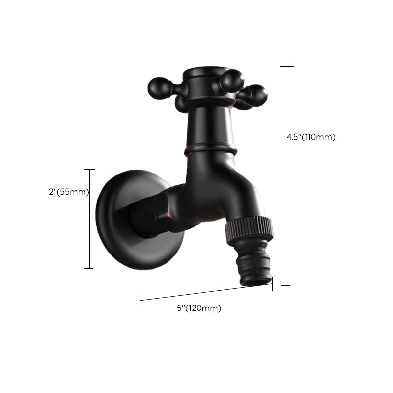 Widespread Bathroom Sink Faucet Wall Mounted Cross Handle Faucet Clearhalo 'Bathroom Remodel & Bathroom Fixtures' 'Bathroom Sink Faucets' 'Bathroom Sinks & Faucet Components' 'bathroom_sink_faucets' 'Home Improvement' 'home_improvement' 'home_improvement_bathroom_sink_faucets' 7182431