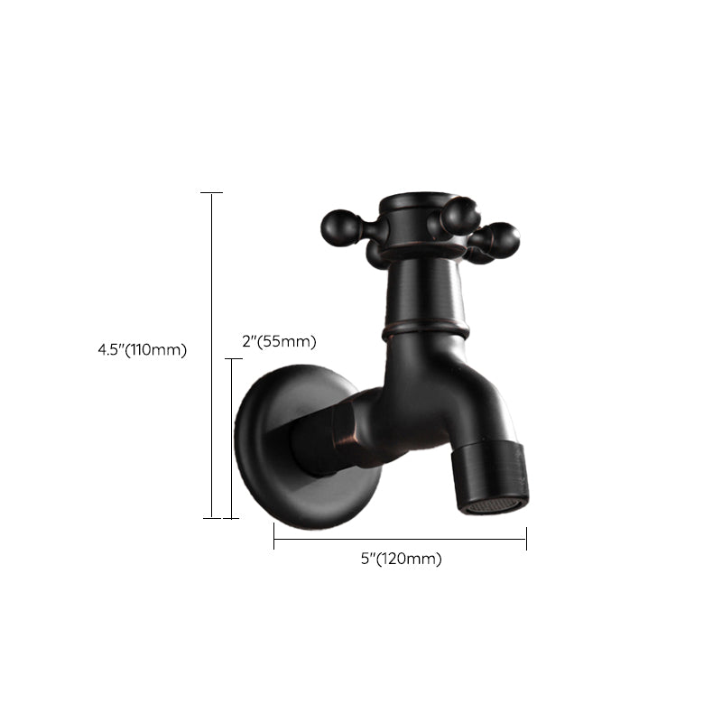 Widespread Bathroom Sink Faucet Wall Mounted Cross Handle Faucet Clearhalo 'Bathroom Remodel & Bathroom Fixtures' 'Bathroom Sink Faucets' 'Bathroom Sinks & Faucet Components' 'bathroom_sink_faucets' 'Home Improvement' 'home_improvement' 'home_improvement_bathroom_sink_faucets' 7182433