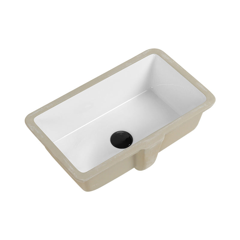 Rectangular Bathroom Sink in White with Overflow Porcelain Undermount Sink Clearhalo 'Bathroom Remodel & Bathroom Fixtures' 'Bathroom Sinks & Faucet Components' 'Bathroom Sinks' 'bathroom_sink' 'Home Improvement' 'home_improvement' 'home_improvement_bathroom_sink' 7183111