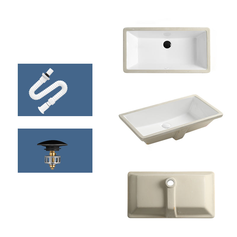 Rectangular Bathroom Sink in White with Overflow Porcelain Undermount Sink 28"L x 15"W x 8"H Sink Clearhalo 'Bathroom Remodel & Bathroom Fixtures' 'Bathroom Sinks & Faucet Components' 'Bathroom Sinks' 'bathroom_sink' 'Home Improvement' 'home_improvement' 'home_improvement_bathroom_sink' 7183124