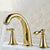 Copper Deck Mounted Roman Tub Faucet Low Arc Roman Tub Faucet Set Gold Clearhalo 'Bathroom Remodel & Bathroom Fixtures' 'Bathtub Faucets' 'bathtub_faucets' 'Home Improvement' 'home_improvement' 'home_improvement_bathtub_faucets' 7183232