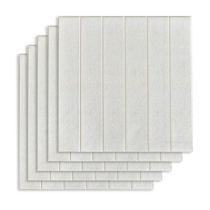 Contemporary Backsplash Panels Plastic Backsplash Panels for Living Room Off-White 10-Piece Set Clearhalo 'Flooring 'Home Improvement' 'home_improvement' 'home_improvement_wall_paneling' 'Wall Paneling' 'wall_paneling' 'Walls & Ceilings' Walls and Ceiling' 7183544