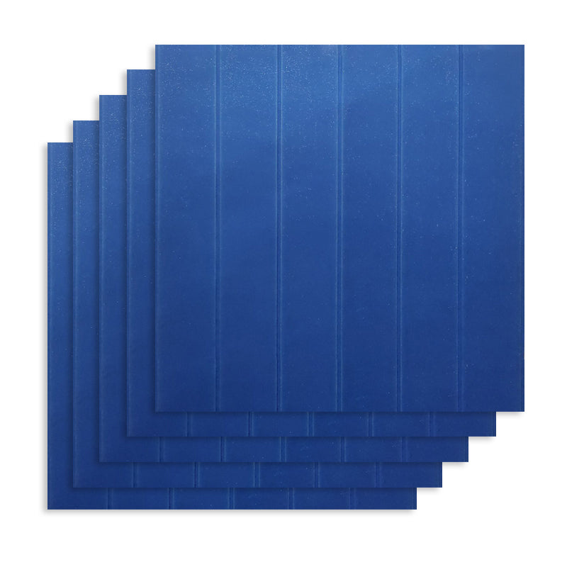 Contemporary Backsplash Panels Plastic Backsplash Panels for Living Room Dark Blue 10-Piece Set Clearhalo 'Flooring 'Home Improvement' 'home_improvement' 'home_improvement_wall_paneling' 'Wall Paneling' 'wall_paneling' 'Walls & Ceilings' Walls and Ceiling' 7183551