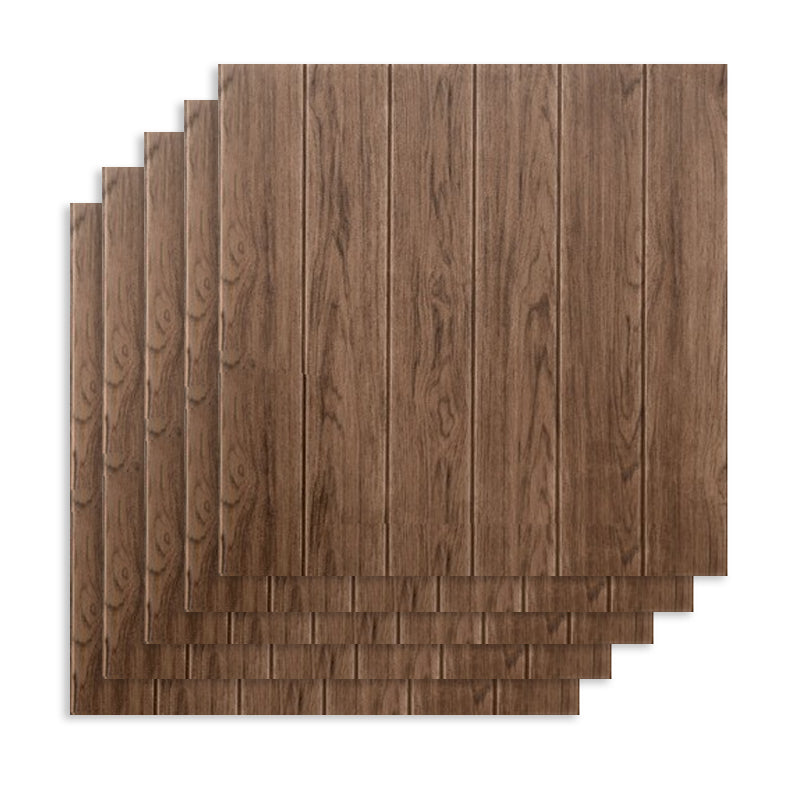 Contemporary Backsplash Panels Plastic Backsplash Panels for Living Room Dark Walnut 10-Piece Set Clearhalo 'Flooring 'Home Improvement' 'home_improvement' 'home_improvement_wall_paneling' 'Wall Paneling' 'wall_paneling' 'Walls & Ceilings' Walls and Ceiling' 7183553