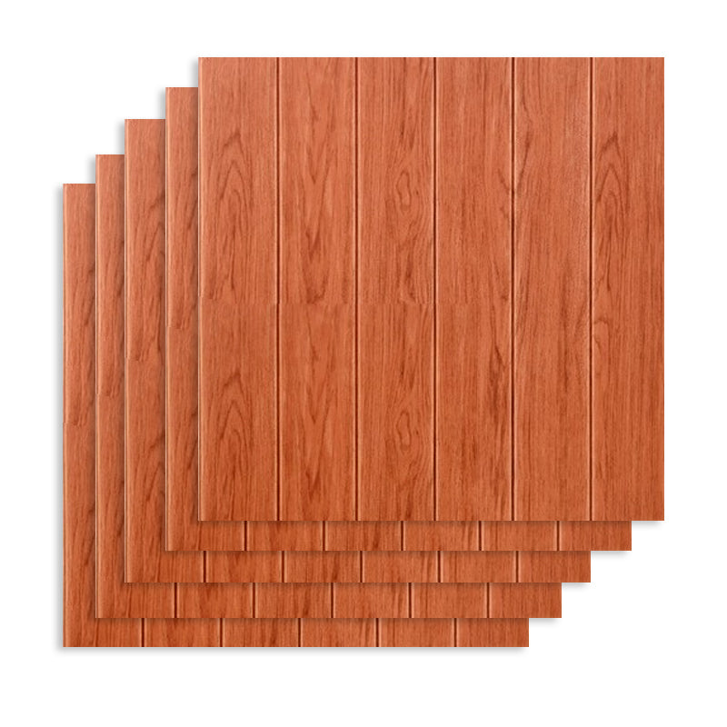 Contemporary Backsplash Panels Plastic Backsplash Panels for Living Room Red Wood 10-Piece Set Clearhalo 'Flooring 'Home Improvement' 'home_improvement' 'home_improvement_wall_paneling' 'Wall Paneling' 'wall_paneling' 'Walls & Ceilings' Walls and Ceiling' 7183563