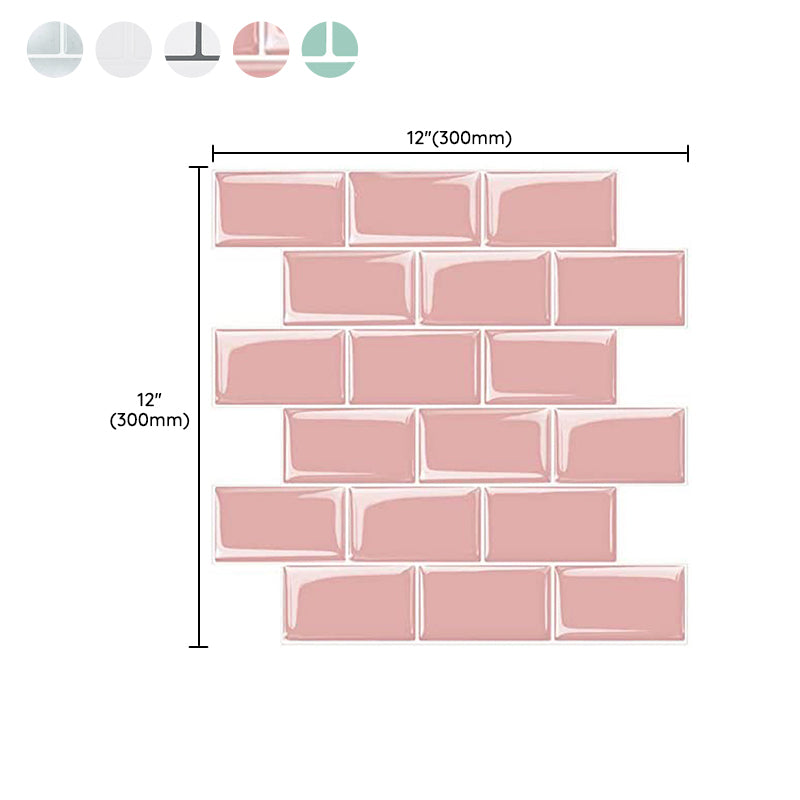 PVC Peel and Stick Tiles Waterproof Peel and Stick Tiles with Square Shape Clearhalo 'Flooring 'Home Improvement' 'home_improvement' 'home_improvement_peel_stick_blacksplash' 'Peel & Stick Backsplash Tile' 'peel_stick_blacksplash' 'Walls & Ceilings' Walls and Ceiling' 7183767