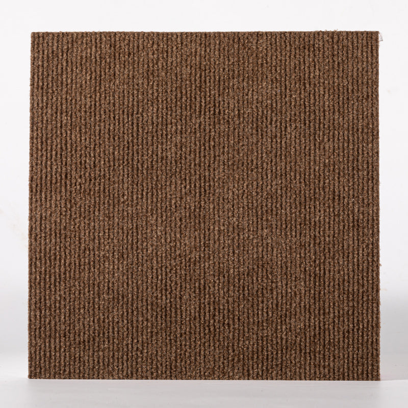 Carpet Tile Fade Resistant Non-Skid Solid Color Self-Stick Carpet Tiles Living Room Dark Coffee Clearhalo 'Carpet Tiles & Carpet Squares' 'carpet_tiles_carpet_squares' 'Flooring 'Home Improvement' 'home_improvement' 'home_improvement_carpet_tiles_carpet_squares' Walls and Ceiling' 7184457