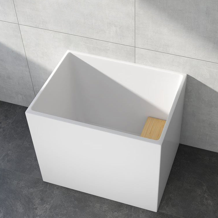 Modern Rectangular Acrylic Bathtub Freestanding Soaking Center Bath (Board not Included) 31"L x 24"W x 27"H Tub Clearhalo 'Bathroom Remodel & Bathroom Fixtures' 'Bathtubs' 'Home Improvement' 'home_improvement' 'home_improvement_bathtubs' 'Showers & Bathtubs' 7194755