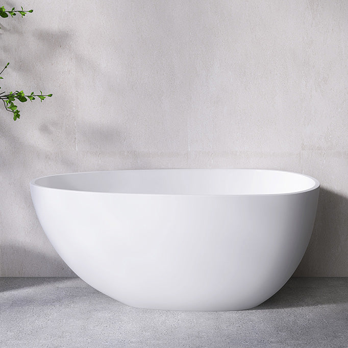 Antique Finish Soaking Bathtub Back to Wall Oval Modern Bath Tub Tub Clearhalo 'Bathroom Remodel & Bathroom Fixtures' 'Bathtubs' 'Home Improvement' 'home_improvement' 'home_improvement_bathtubs' 'Showers & Bathtubs' 7194786