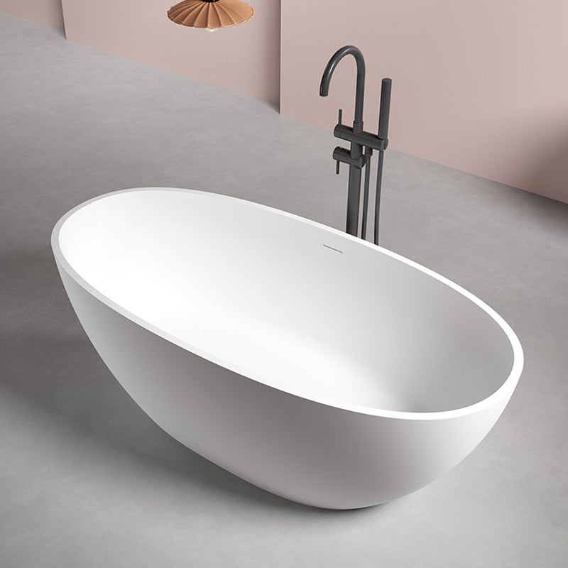 Antique Finish Oval Soaking Bathtub Stand Alone Modern Bath Tub Clearhalo 'Bathroom Remodel & Bathroom Fixtures' 'Bathtubs' 'Home Improvement' 'home_improvement' 'home_improvement_bathtubs' 'Showers & Bathtubs' 7194804