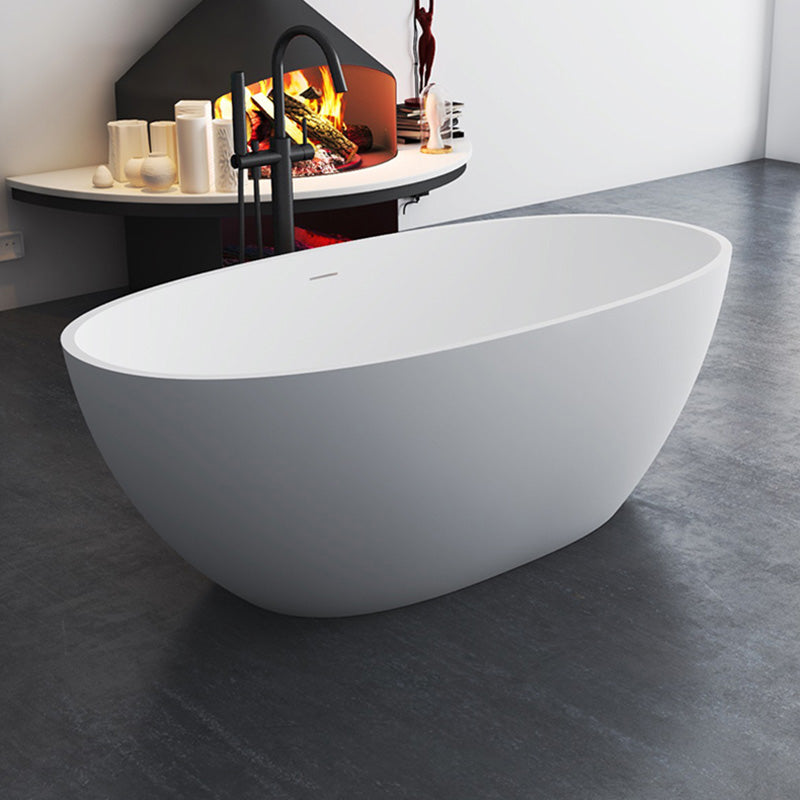 Antique Finish Oval Soaking Bathtub Stand Alone Modern Bath Tub Clearhalo 'Bathroom Remodel & Bathroom Fixtures' 'Bathtubs' 'Home Improvement' 'home_improvement' 'home_improvement_bathtubs' 'Showers & Bathtubs' 7194814