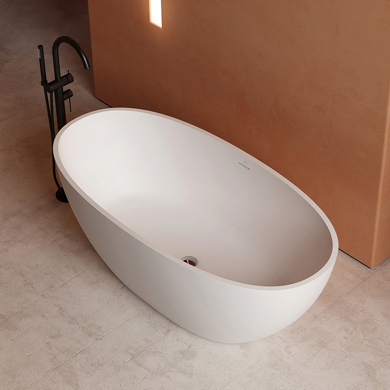 Antique Finish Oval Soaking Bath Stand Alone Modern Bath Tub Clearhalo 'Bathroom Remodel & Bathroom Fixtures' 'Bathtubs' 'Home Improvement' 'home_improvement' 'home_improvement_bathtubs' 'Showers & Bathtubs' 7194821