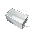 Modern Rectangular Acrylic Bathtub Freestanding Soaking White Bath Clearhalo 'Bathroom Remodel & Bathroom Fixtures' 'Bathtubs' 'Home Improvement' 'home_improvement' 'home_improvement_bathtubs' 'Showers & Bathtubs' 7194900