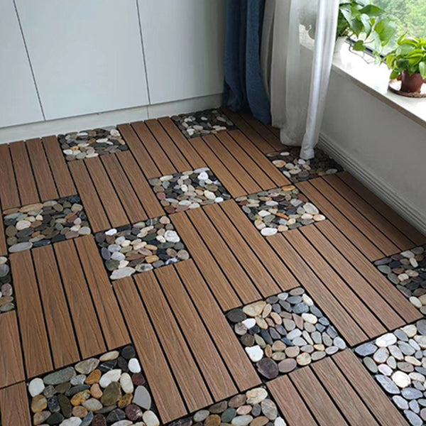 Modern Floor Board Outdoor Waterproof Rectangular Wooden Decking Tiles Clearhalo 'Home Improvement' 'home_improvement' 'home_improvement_outdoor_deck_tiles_planks' 'Outdoor Deck Tiles & Planks' 'Outdoor Flooring & Tile' 'Outdoor Remodel' 'outdoor_deck_tiles_planks' 7195624