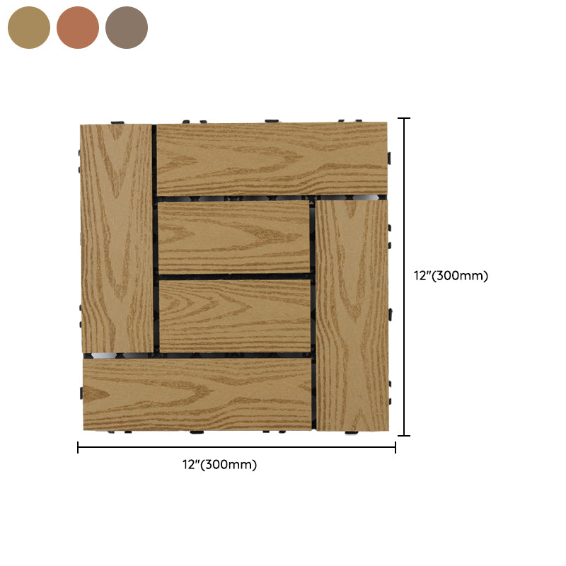 Square Snapping Patio Flooring Tiles Striped Pattern Tile Set Floor Board Clearhalo 'Home Improvement' 'home_improvement' 'home_improvement_outdoor_deck_tiles_planks' 'Outdoor Deck Tiles & Planks' 'Outdoor Flooring & Tile' 'Outdoor Remodel' 'outdoor_deck_tiles_planks' 7195684