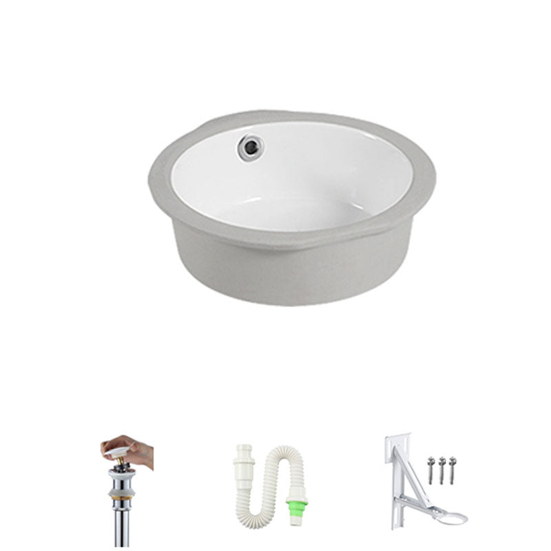 Circular Bathroom Sink Modern White Vitreous China Drop-in Bathroom Sink 12.2"L x 12.2"W x 5.9"H Sink Clearhalo 'Bathroom Remodel & Bathroom Fixtures' 'Bathroom Sinks & Faucet Components' 'Bathroom Sinks' 'bathroom_sink' 'Home Improvement' 'home_improvement' 'home_improvement_bathroom_sink' 7195961