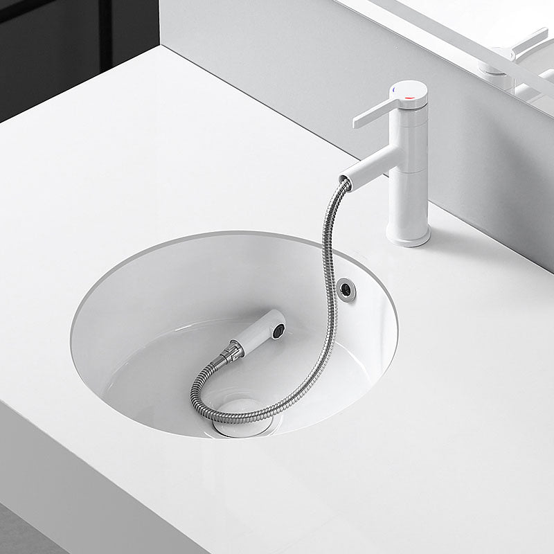 Circular Bathroom Sink Modern White Vitreous China Drop-in Bathroom Sink Clearhalo 'Bathroom Remodel & Bathroom Fixtures' 'Bathroom Sinks & Faucet Components' 'Bathroom Sinks' 'bathroom_sink' 'Home Improvement' 'home_improvement' 'home_improvement_bathroom_sink' 7195967