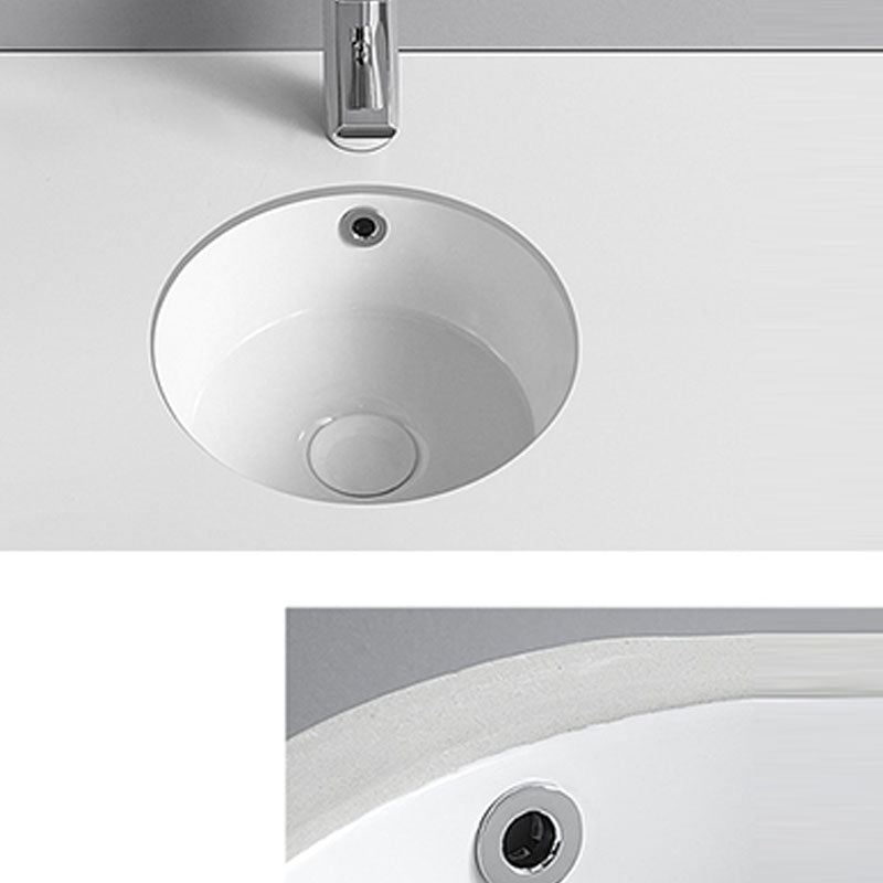 Circular Bathroom Sink Modern White Vitreous China Drop-in Bathroom Sink Clearhalo 'Bathroom Remodel & Bathroom Fixtures' 'Bathroom Sinks & Faucet Components' 'Bathroom Sinks' 'bathroom_sink' 'Home Improvement' 'home_improvement' 'home_improvement_bathroom_sink' 7195972