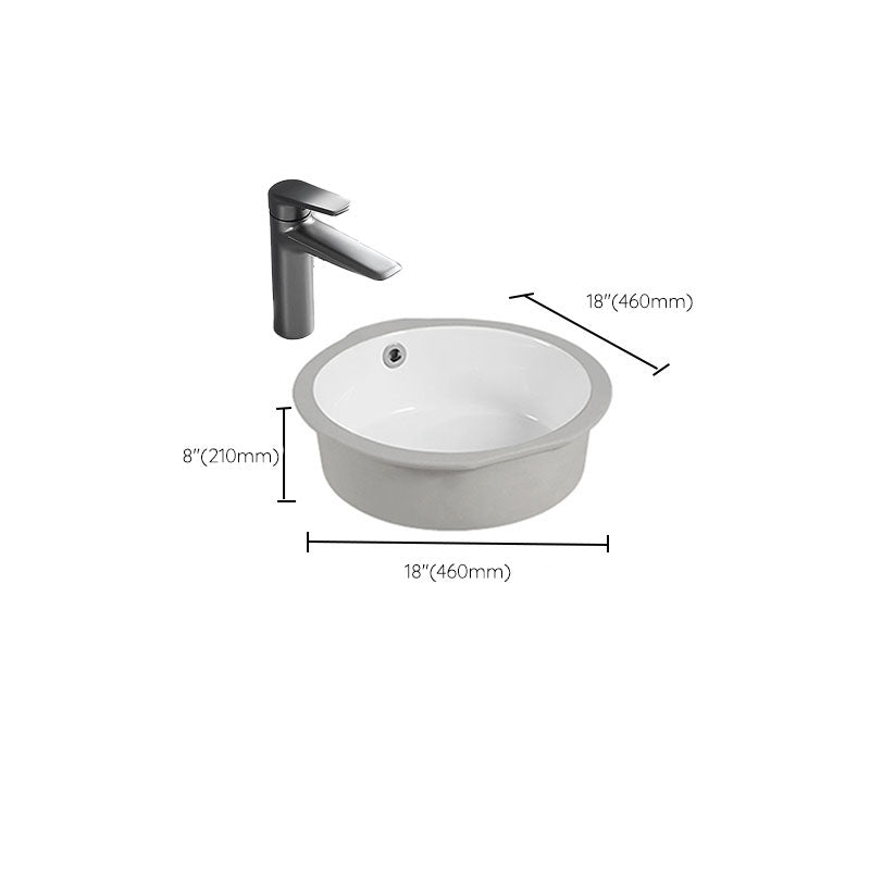 Circular Bathroom Sink Modern White Vitreous China Drop-in Bathroom Sink Clearhalo 'Bathroom Remodel & Bathroom Fixtures' 'Bathroom Sinks & Faucet Components' 'Bathroom Sinks' 'bathroom_sink' 'Home Improvement' 'home_improvement' 'home_improvement_bathroom_sink' 7195981